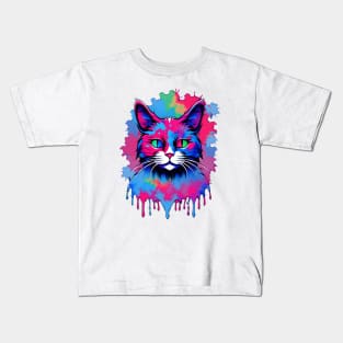 Tie Dye Cat Kids T-Shirt